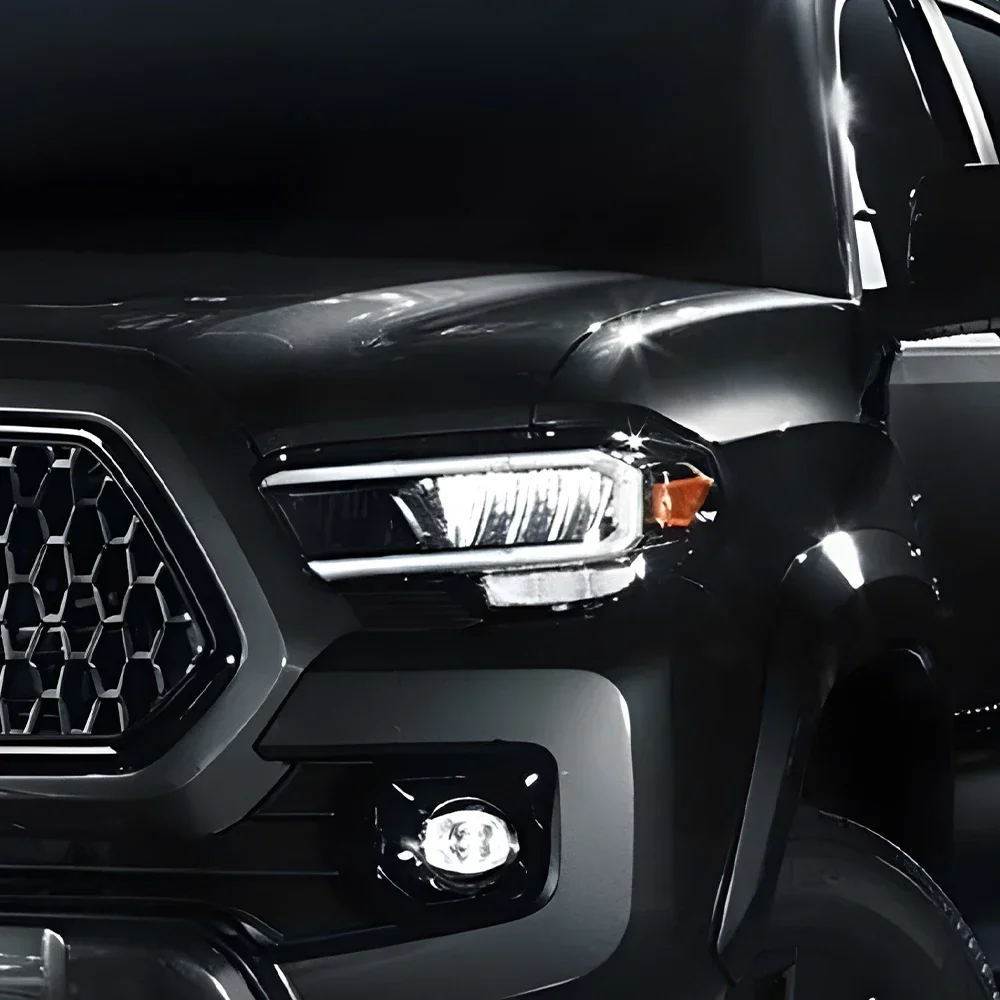 

Аксессуары для автомобильных фар для Toyota Tacoma 2016-2019, светодиодные передние лампы автомобиля, обновленный дизайн с крыльями ангела, линза проектора в сборе
