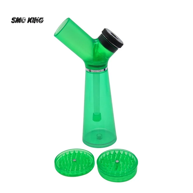 

SMO Acrylic Shisha Water Pipe Kettle with Removable Dry Herb Crusher Grass Bowls for Smoking Narguile Complete Hookah Accessorie