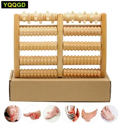 Dual Foot Massager Roller,Wooden Foot Massager Roller,Relieve Plantar Fasciitis,Arch Pain.Stress Relief Tool,Feet Care Massager