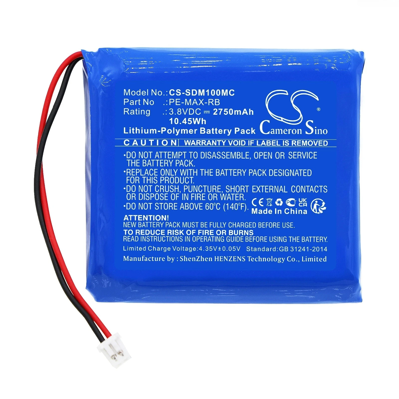 3.8V 2750Mah Body C…