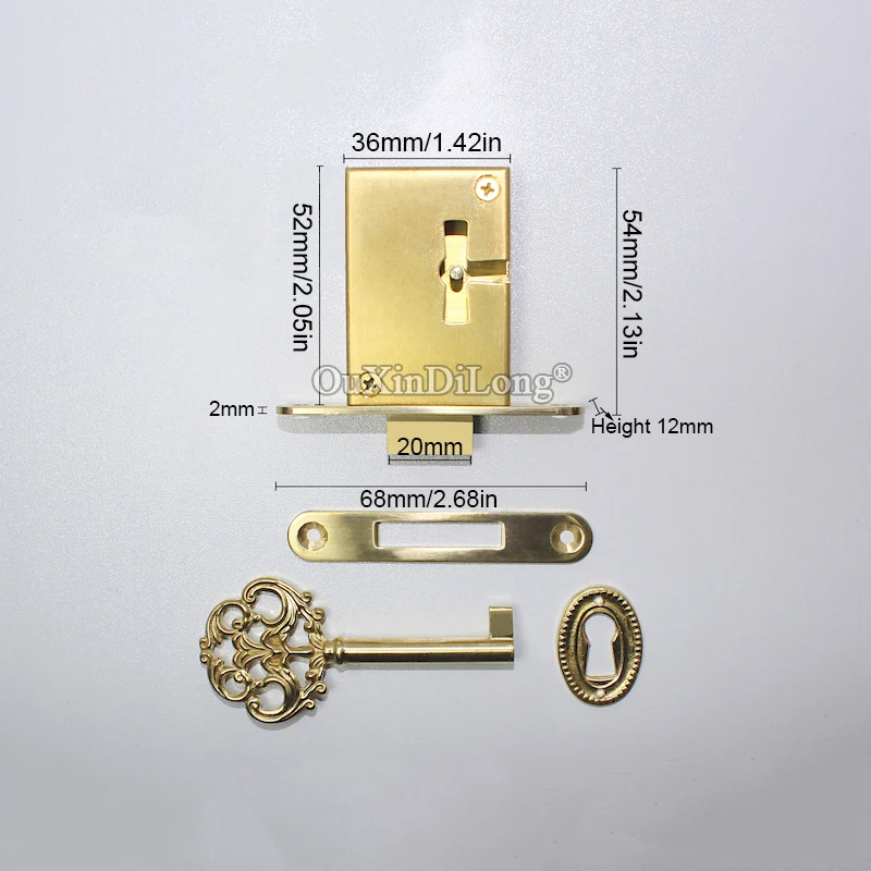 الأوروبي 10 قطعة النحاس النقي درج أقفال خزانة خزانة خزانة مخفية أقفال خزانة الملفات الخشب صندوق مضمد أقفال مفتاح