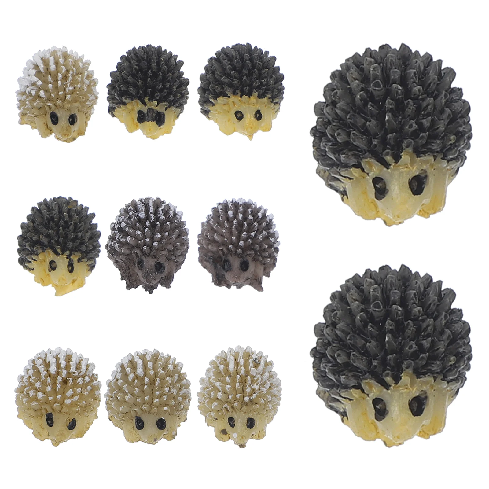 10 Pcs Decoration Micro Landscape Ornament Hedgehog Potted Plant Miniature House