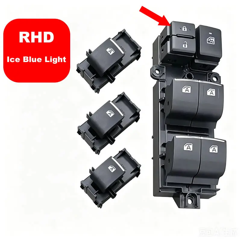 RHD LHD beleuchteter LED-Fensterheberschalter für Toyota RAV4 RAV 4 XA50 C-HR 2019-2021 HYBRID 2020 Yaris Cross 2022 Corolla – Detail 18