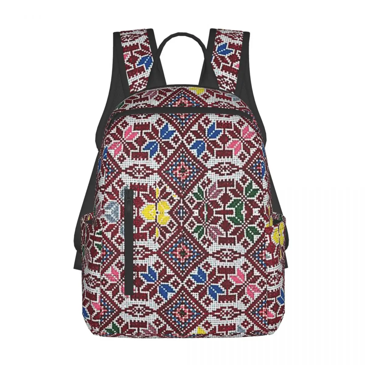 

Embroidery The Palestinian Traditional Tatreez Backpack Daypack Large Capacity Children BookBag School Bag Shoulder Bags