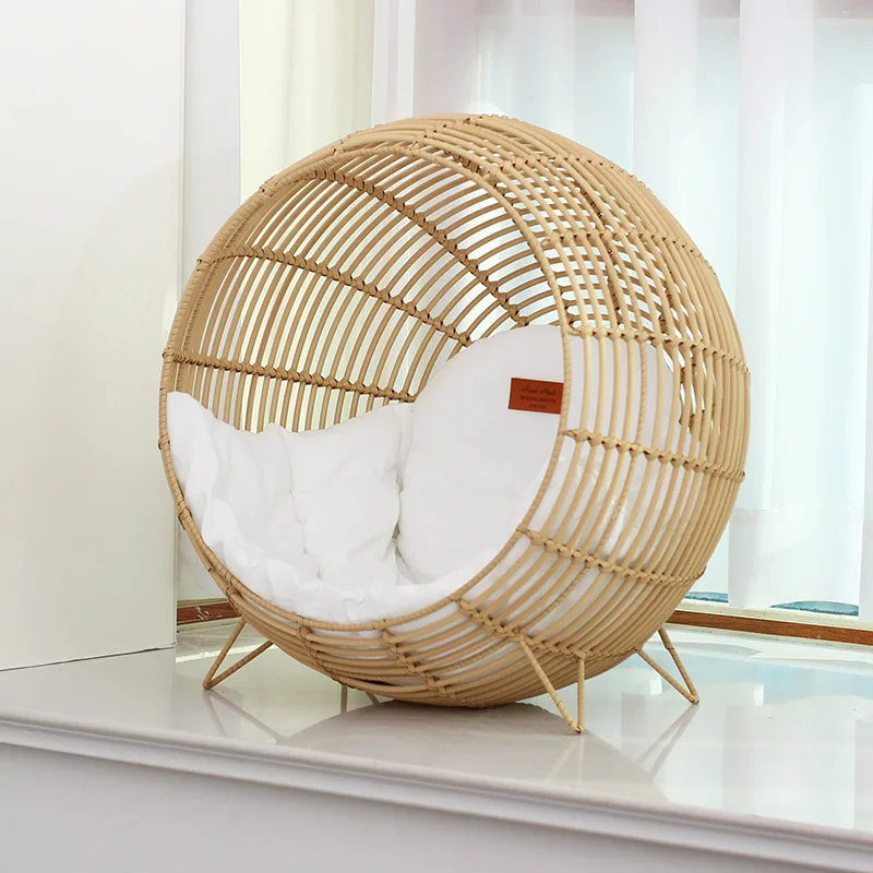 

Eco-Friendly Woven Cat House Non-Grass Bedding for Short Hair Siamese Ragdoll Persian Fold Ear Cats