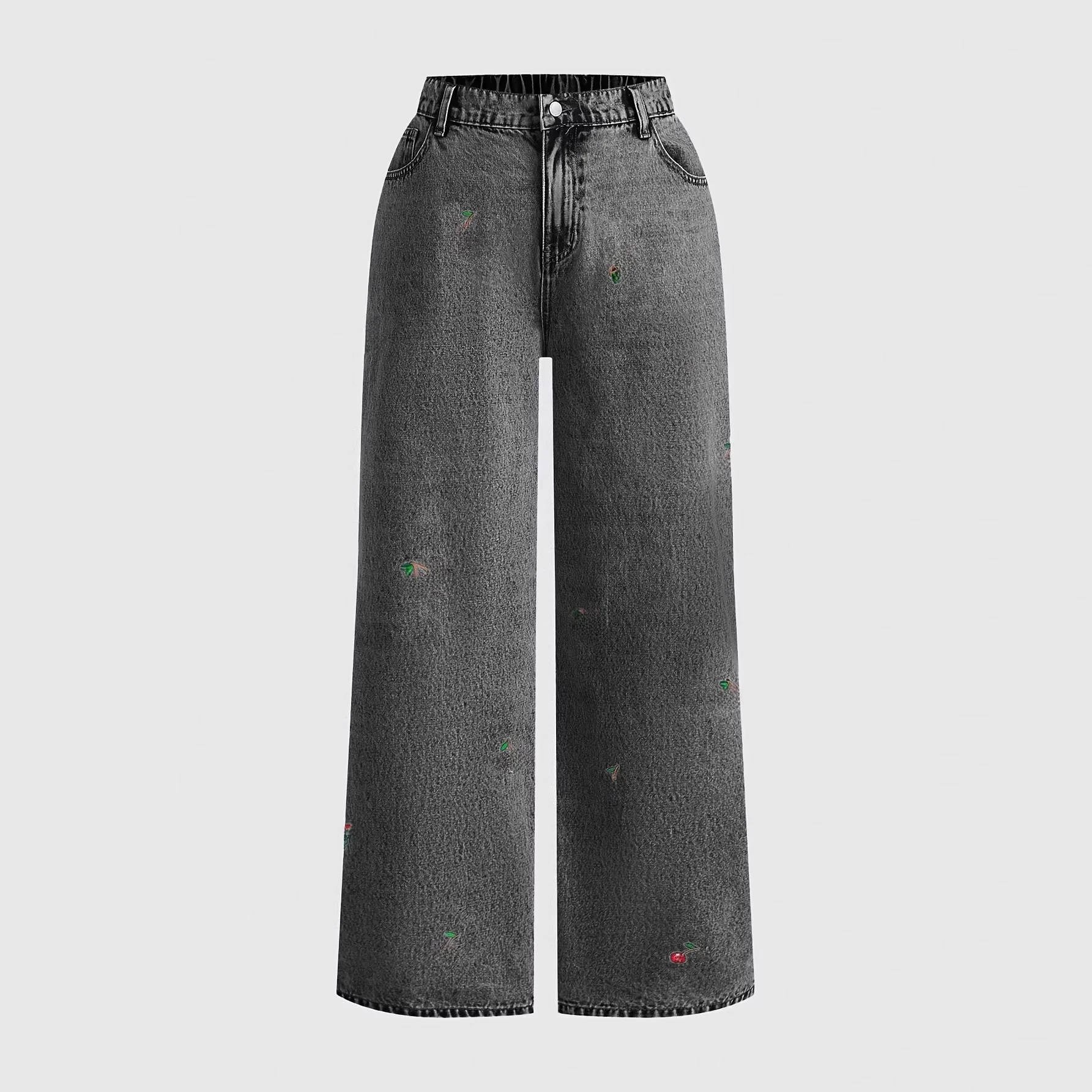 Retro Washed Denim Jeans Women - đánh giá và giá Embroidery Jeans Sakura