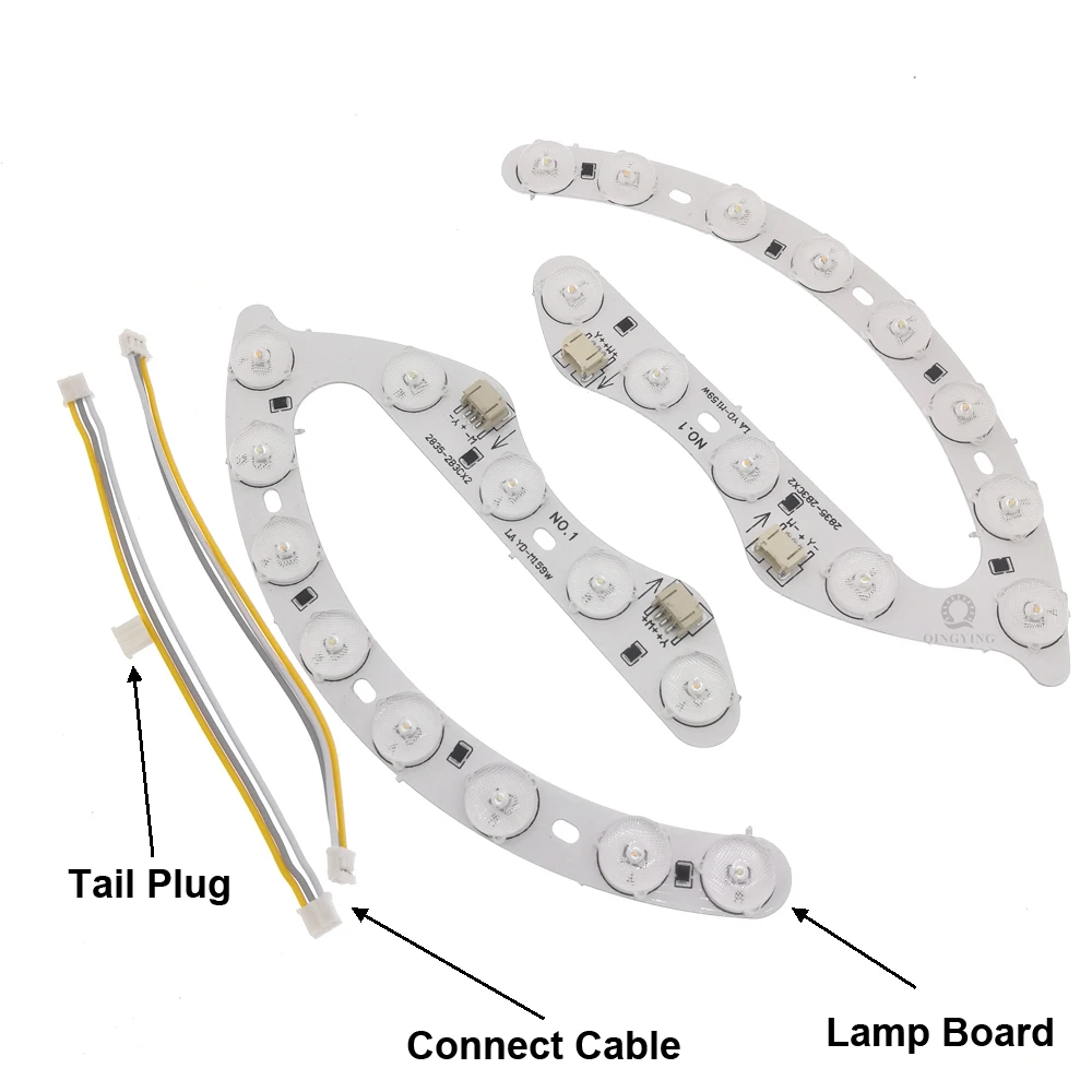 Doul Color LED Module 6W 8W 12W 18W 24W 30W 40W With Lens, 3000K 4500K 6500K Three Colors Light Source For Ceiling Lamp DIY