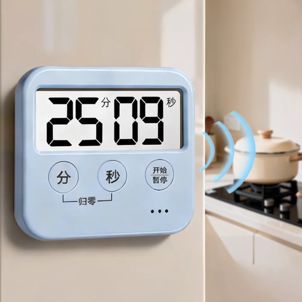 For Deli LE206 Digital Kitchen Timer Magnetic Electronic Clock Cooking Baking Reminder Home Time Management Helper Device