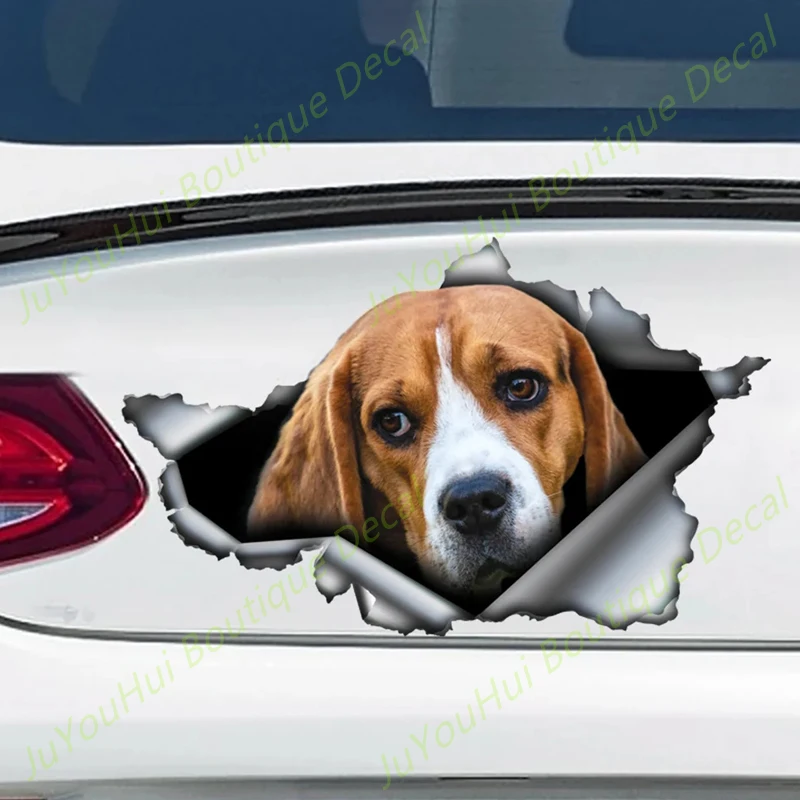 JuYouHui Exterior Accessories Decal Beagle Dog Pet Animal Car Sticker Waterproof Decals Auto Decors on Bumper Rear Window Laptop