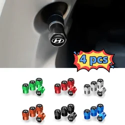 4pcs Car Styling Aluminum Alloy Wheel Tire Valve Stem Air Cap For Hyundai Sonata Azera Coupe SantaFe Genesis Accent Creta