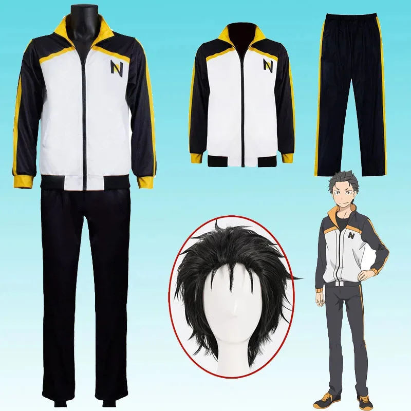 

Anime Re: Zero Kara Hajimeru Isekai Seikai Subaru Natsuki Cosplay Costume Uniform Jacket Coat Pants Suit Sportswear for Man 486