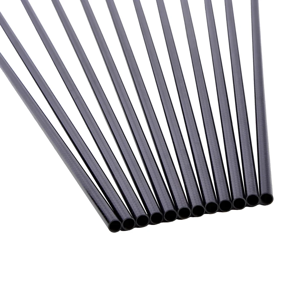 6/12pcs Archery 3K Pure Carbon Arrow Shaft 80.1cm ID 6.2mm Spine 350 Straightness +/- .006 for Bow Hunting Shooting Accessories 5
