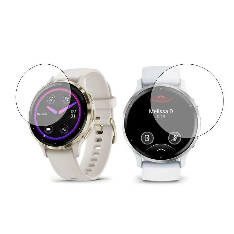 لينة طبقة واقية شفافة من البولي يوريثان لساعة ذكية ، حامي الشاشة الكاملة ، غطاء الملحقات ، غارمين Venu 3 ، 3s ، 2s ، 2s ، Venu2 Plus ، 5 قطعة