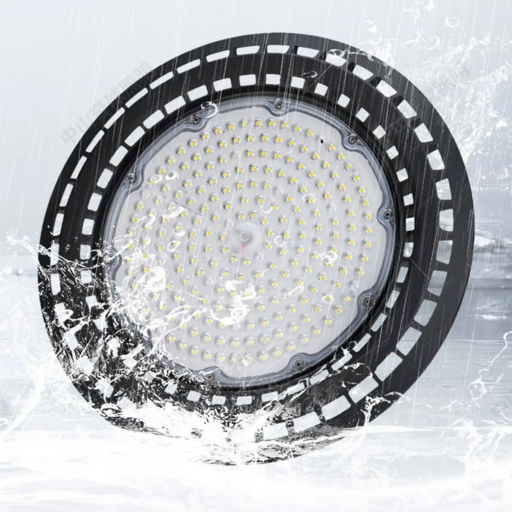 Luz LED de alta bahía UFO de 1000W/150W/200W IP65, resistente al agua, larga vida útil, luz LED Industrial UFO, aleta de aluminio fundida a presión