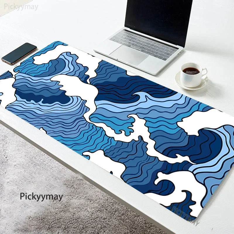 

Japanese Great Wave Off Large Mousepad Gamer PC Gaming XL Mouse Pad Computer Keyboard Laptop Mousepad Mause Art Office Desk Mat