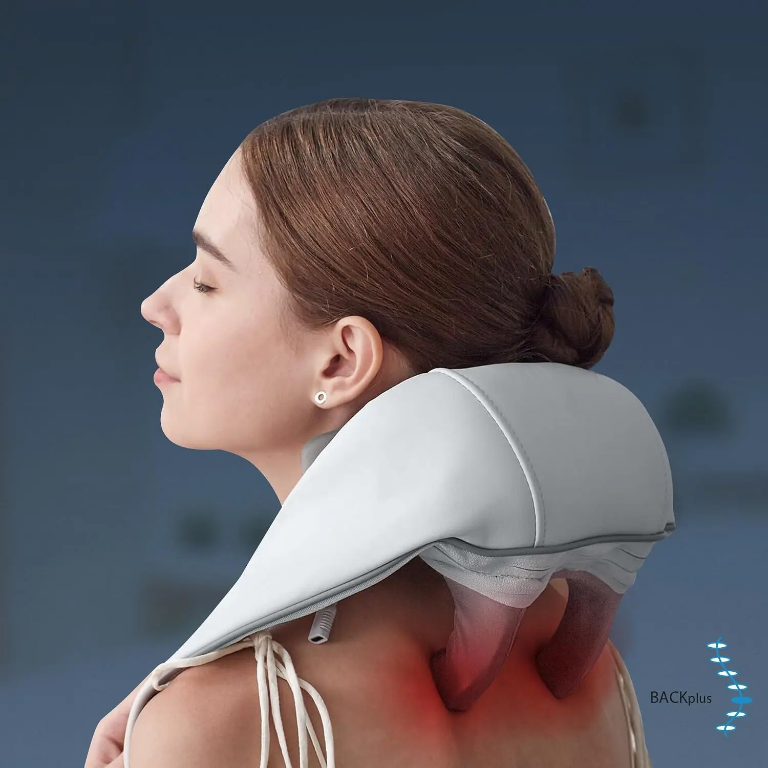 Platinum Cordless Neck Massager - Shiatsu Shoulder Wrap with Heat | Cordless rechargeable shiatsu neck and shoulder massager wit