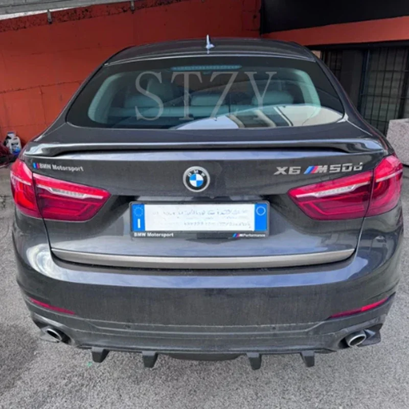 M Performance Style Rear Spoiler For Bmw F16 F86 X6 30d 35i 40i 40i M50i M50d X6M Bodykit Rear Trunk Tail Wing Lid 2014-2019