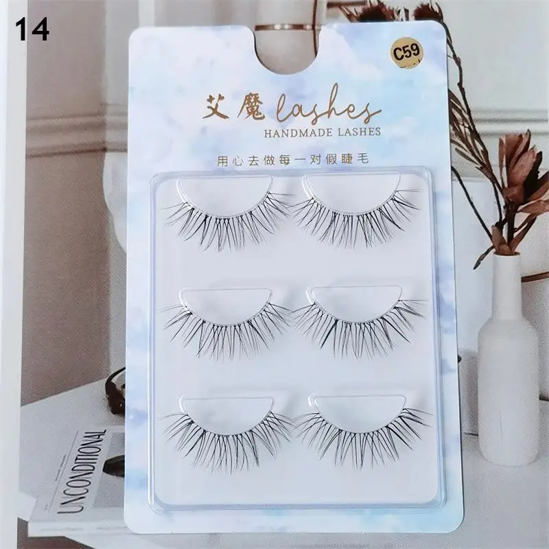 Cute Cross Curling Lash Extension Natural Fairy Items Big Long Eyes Supplies Daily Eye Makeup Decor Lovely Fairy False Eyelashes
