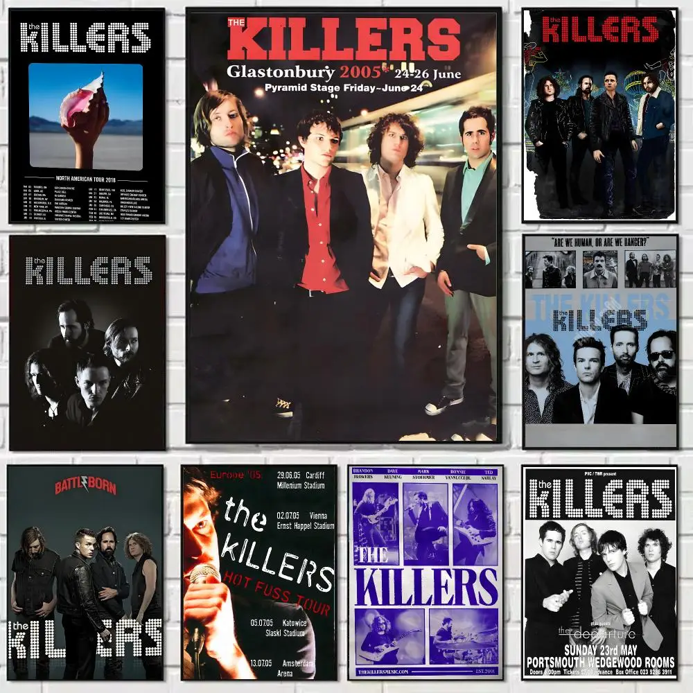 1pc The K-Killers Band Poster Self-adhesive Art Waterproof Paper Sticker Coffee House Bar Dorm Room Wall Decor