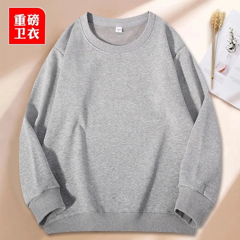 Oversize Winter Warm O-Neck Sweatshirts Men's Solid Basic Pullover Tops Warm Fleece Lined Casual Loose Sweatshirts Male Hoodies