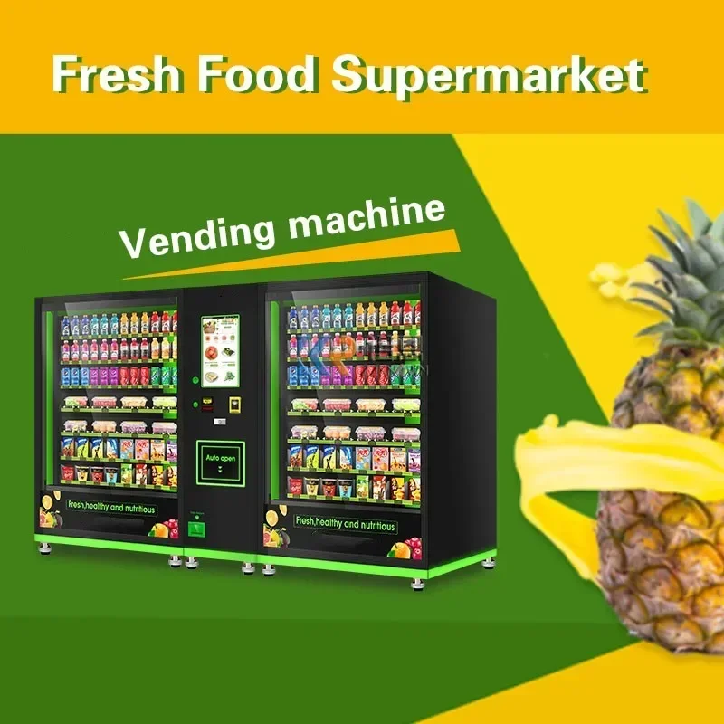 Hot salesBig Capacity Touch Screen Combo Vending Machine QR Code Cashless Vending Machine Without Coin And Bill