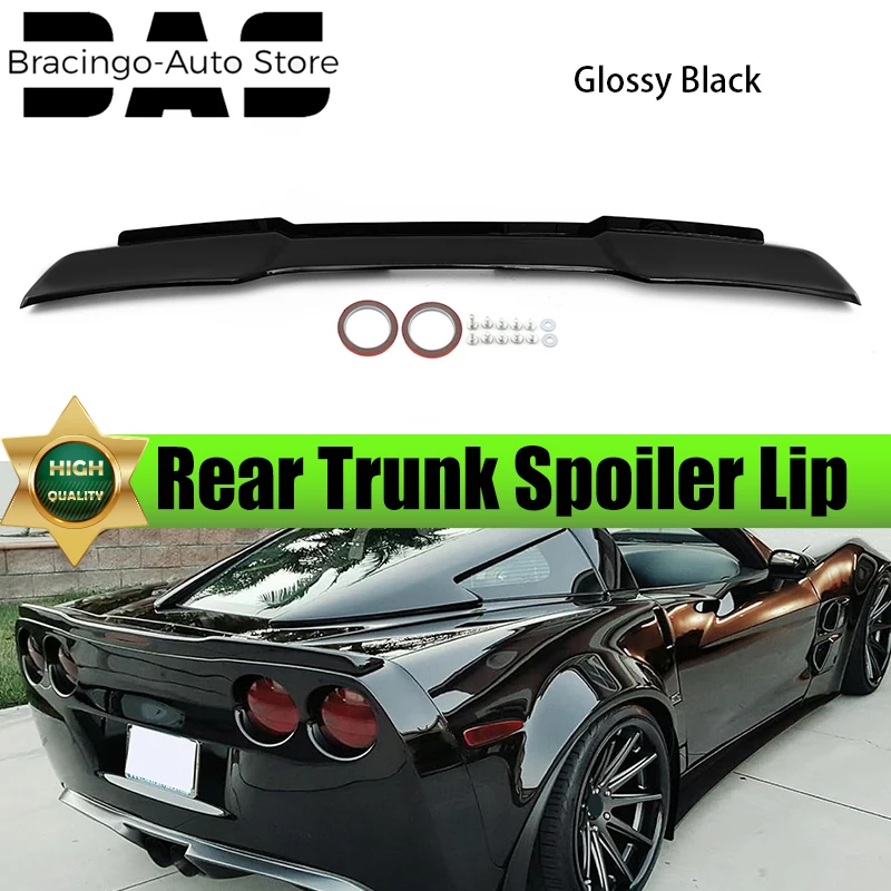 ZR1 نمط ممتد لسيارة كورفيت C6 2005-2013 جودة عالية أسود لامع مع دخان جني رفرف جناح خلفي سبويلر ملحقات السيارة
