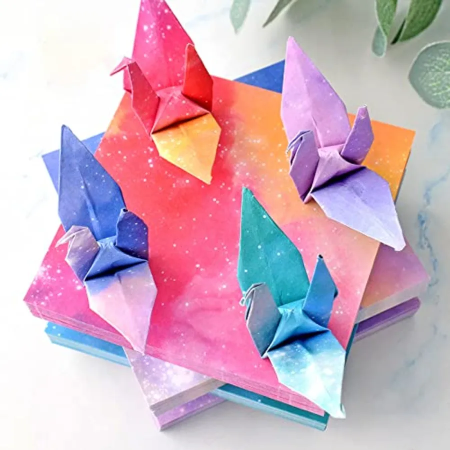 Origami Paper Kit for Adults, 200 Sheets Starry Double-Sided Square Origami Paper for DIY Decoration, Scrapbook Decor, Folding