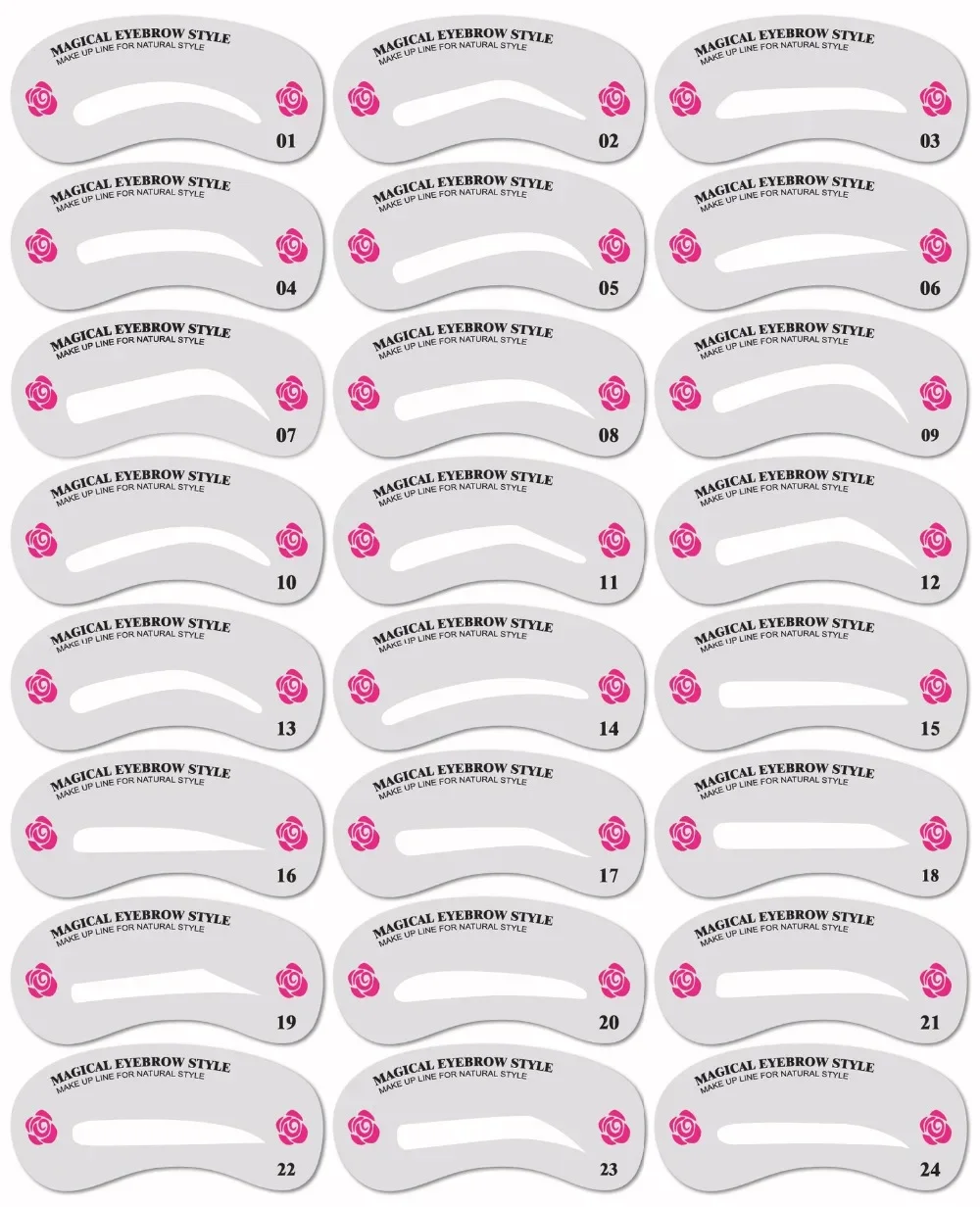 3/4 Stuks Herbruikbare Wenkbrauwstencil Set Wenkbrauw DIY Tekening Gids Styling Vormgeven Grooming Sjabloon Kaart Gemakkelijk Make-up Beauty Kit