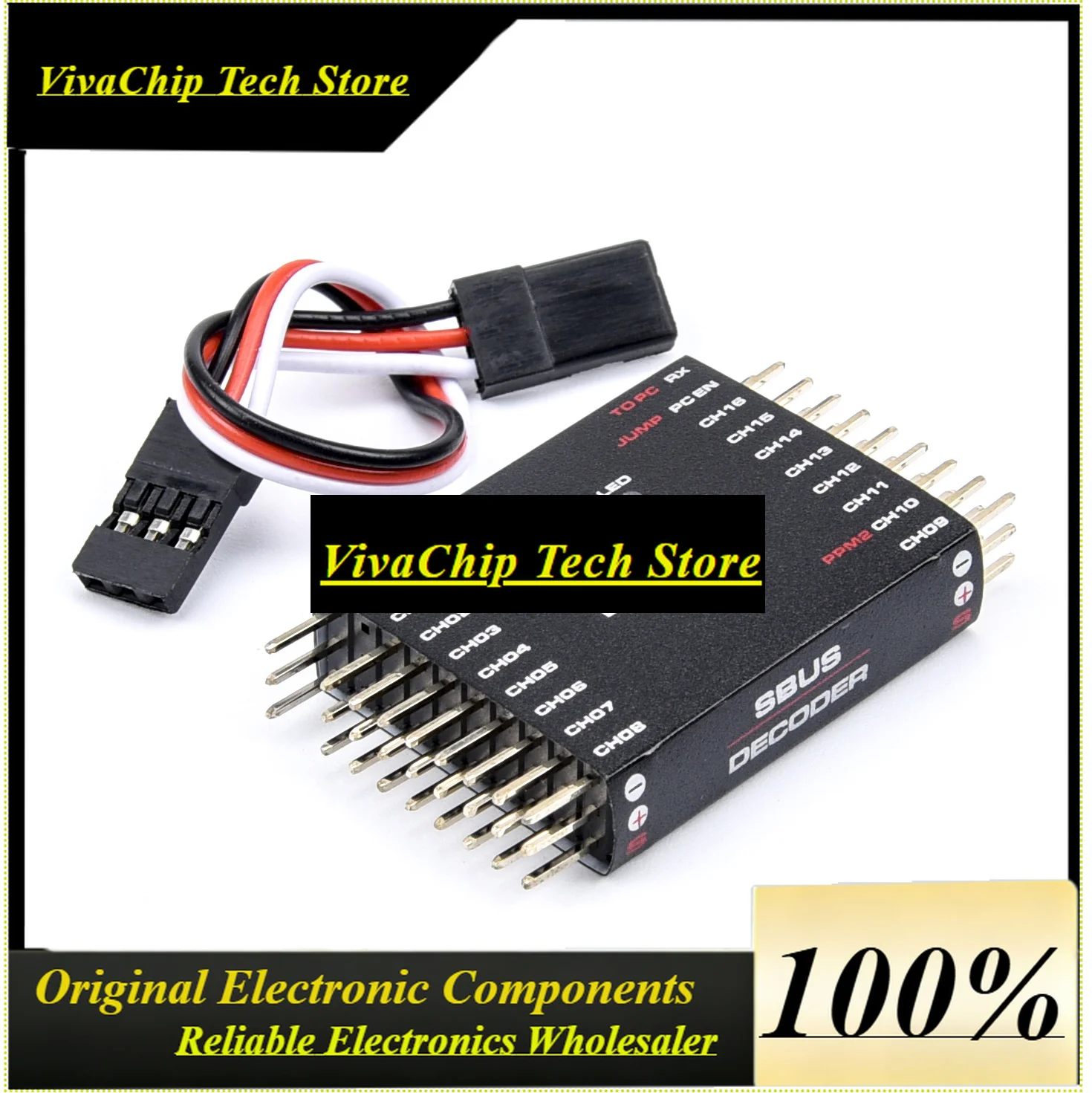 VIVaSSBUS To 16CH PWM Converter SBUS To PWM/PPM Decoders Two Way PPM Support Conversion For Futaba Orange Frsky SBUS Signals