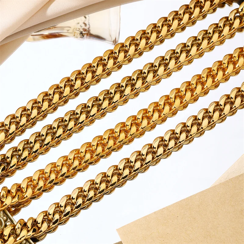

10mm High Polished Cuban Link Chain Necklaces Stainless Steel Gold & Silver Color Curb Chain Hip Hop Jewelry For Men Women Gifts