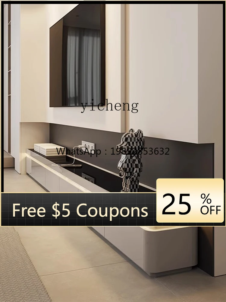 

AA TV Cabinet Modern Simple Special Solid Wood Coffee Table Storage Cabinet Set