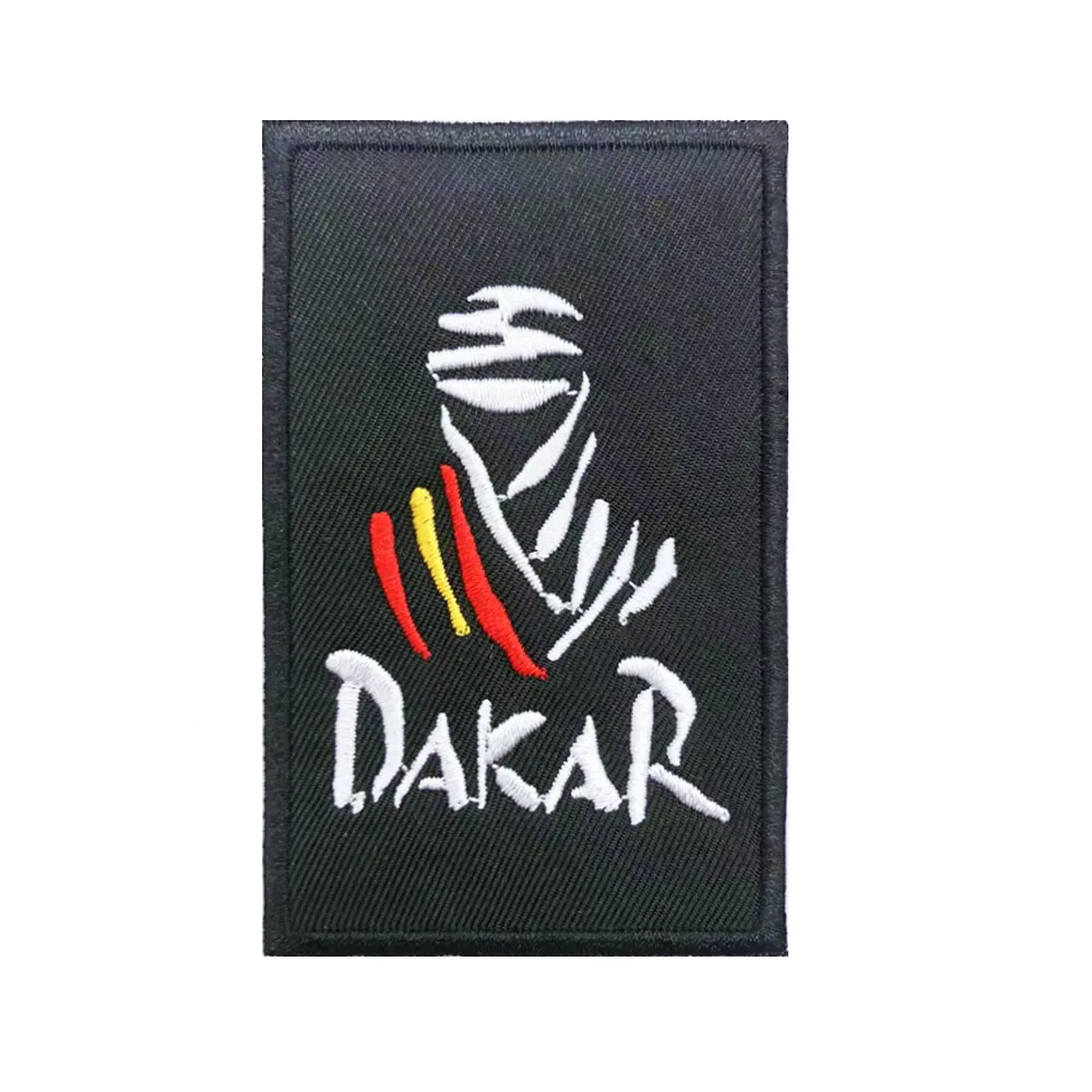 5cm x 8cm Classic Dakar Spain Patch Logo Badge Car Sticker Decal Decor Vinyl Helmet Car Motorbike Bike Skate Board