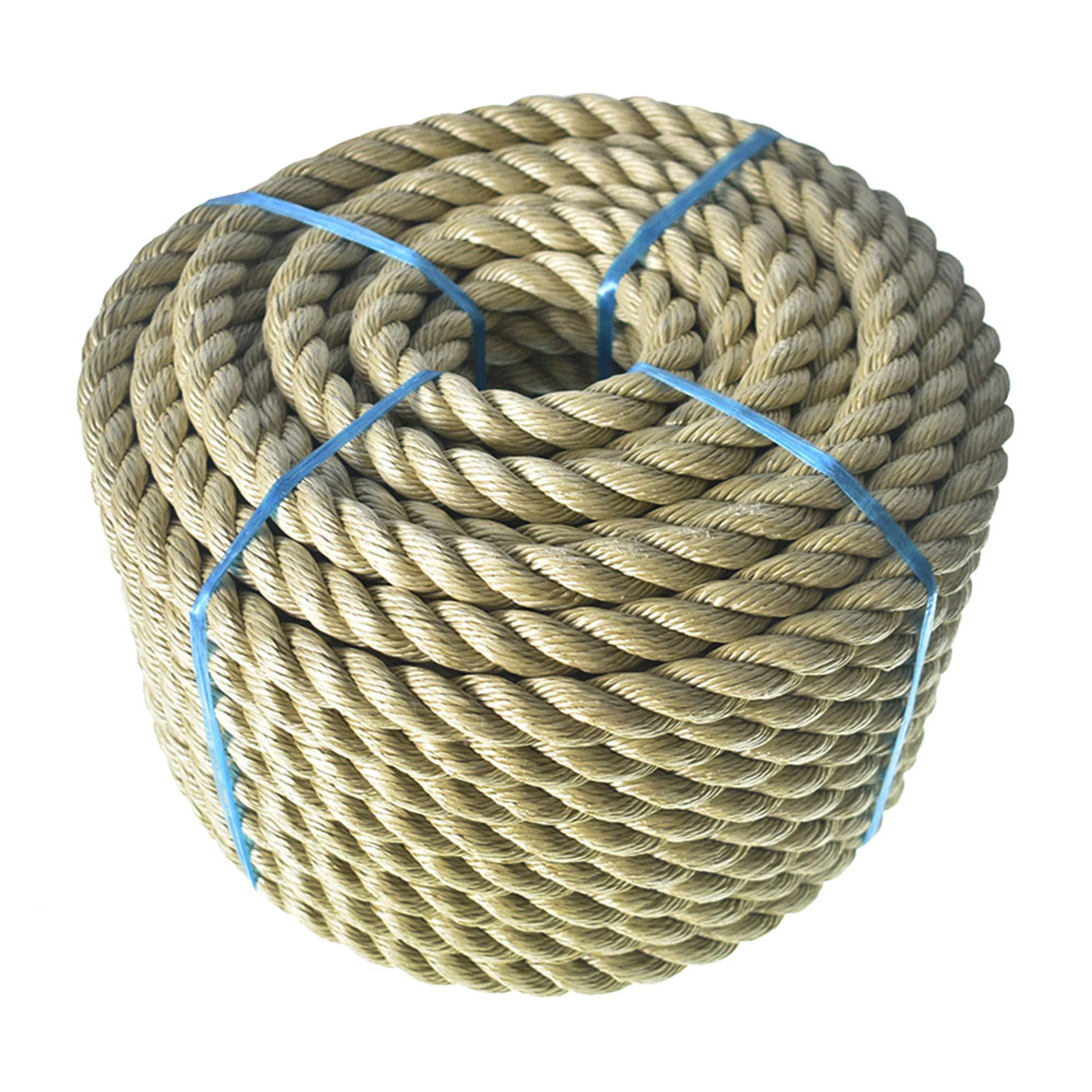 3/4in 100ft 3 Strand Polyethylene Rope for Indoor and Outdoor Camping Swing