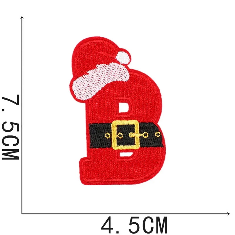 Carnival Christmas Letters Embroidered Iron On Patch Applique Diy Name Badge Alphabet Patches For Clothing Bag Accessories