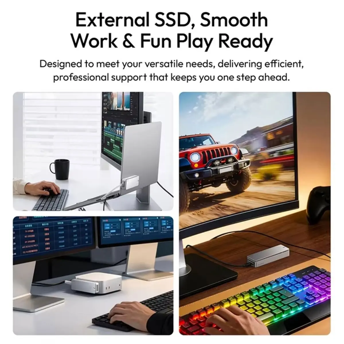 update. DT580 80Gbps M.2 NVMe SSD Enclosure with Cooling Fan JHL9480 Chip for M.2 M-Key / B & M Key 2280 SSD Thunderbolt 5 8TB view 6