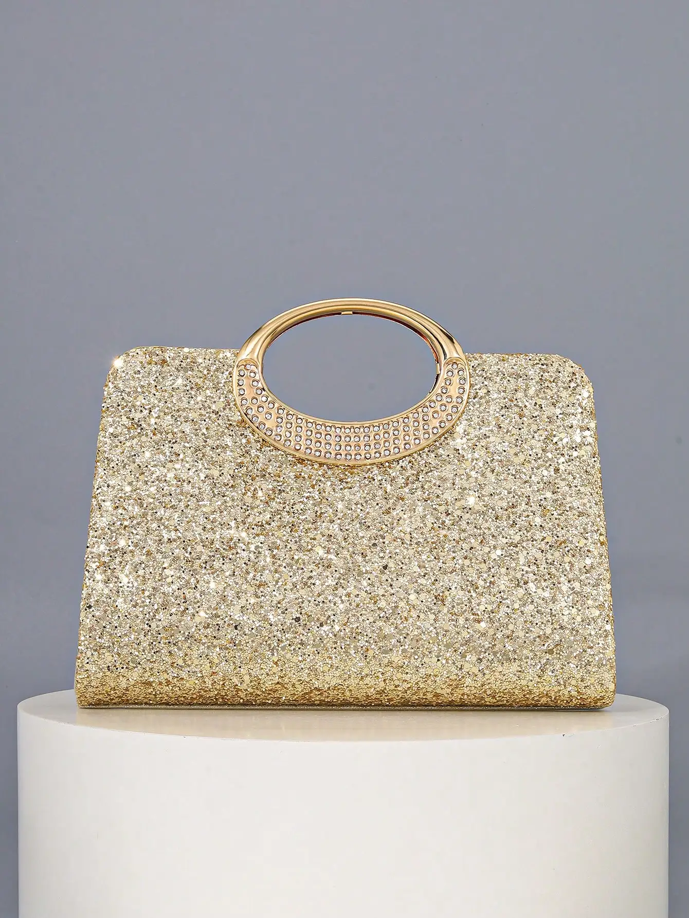 

Luxury Sparkling Crystal Rhinestone Clutch: Elegant Evening Handbag For Prom/Party/Bridal/Birthday