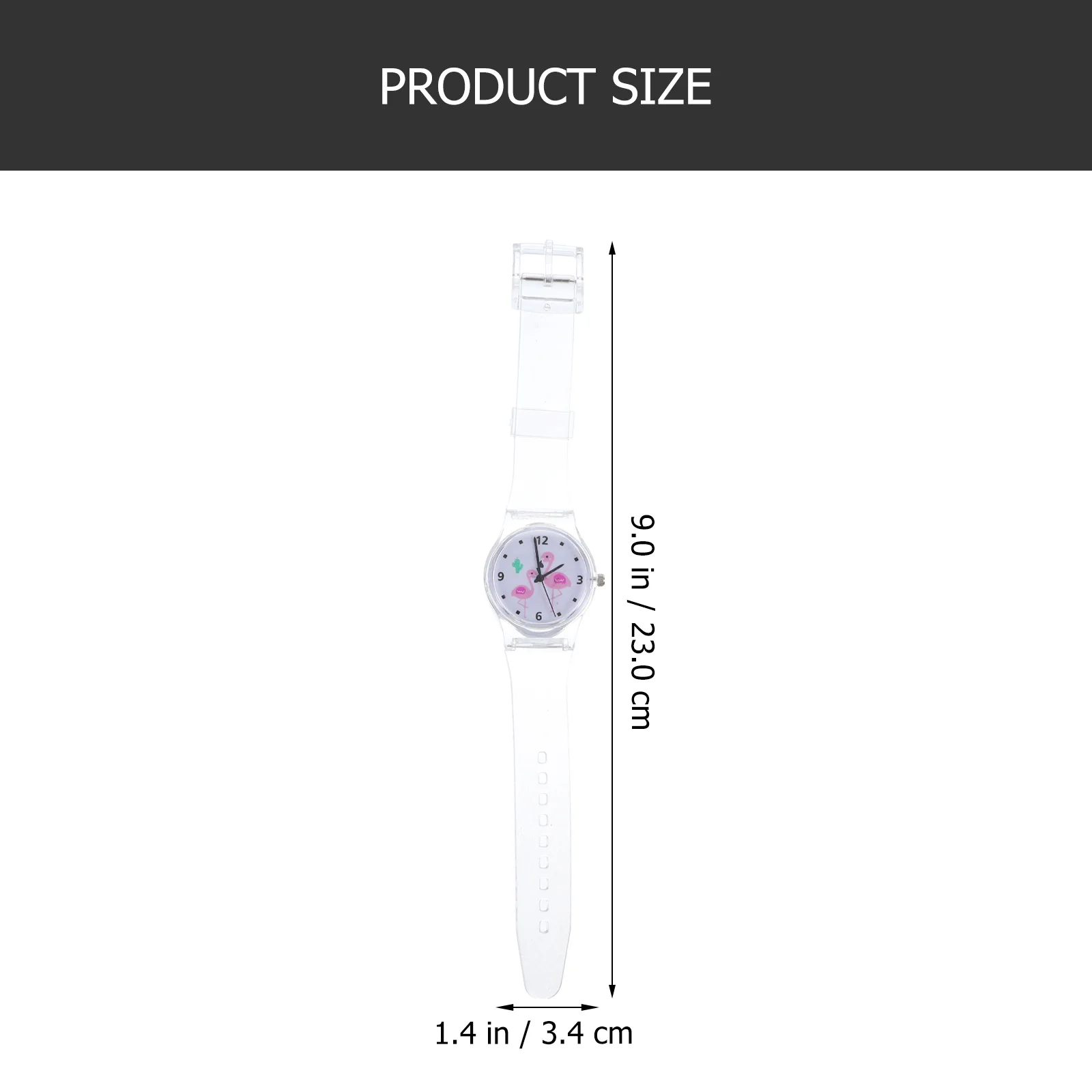 1 szt. Zegarek Flamingo Silikonowy Kwarcowy Prezent Urodzinowy Dla Uroczej Uczennicy Wodoodporny Wytrzymały Kreatywny Design