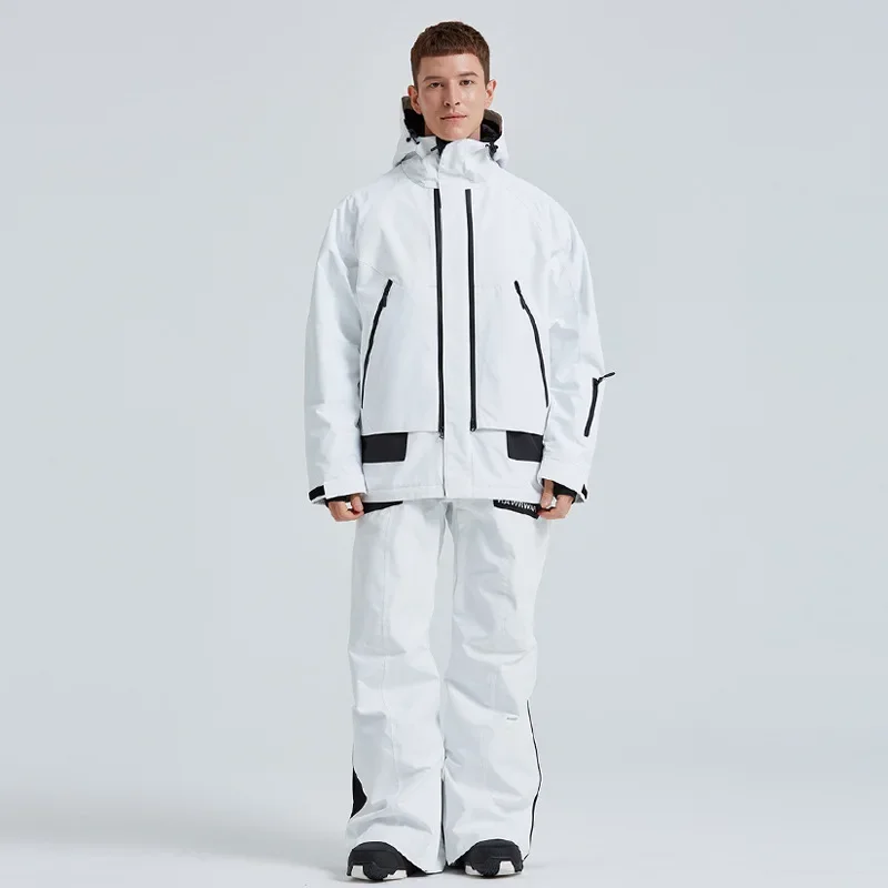 Combinaison de ski coupe-vent pour adultes, vêtements de sport de neige, combinaison de ski en plein air, vêtements de ski chauds, ensemble de pantalons et vestes, hiver, 506