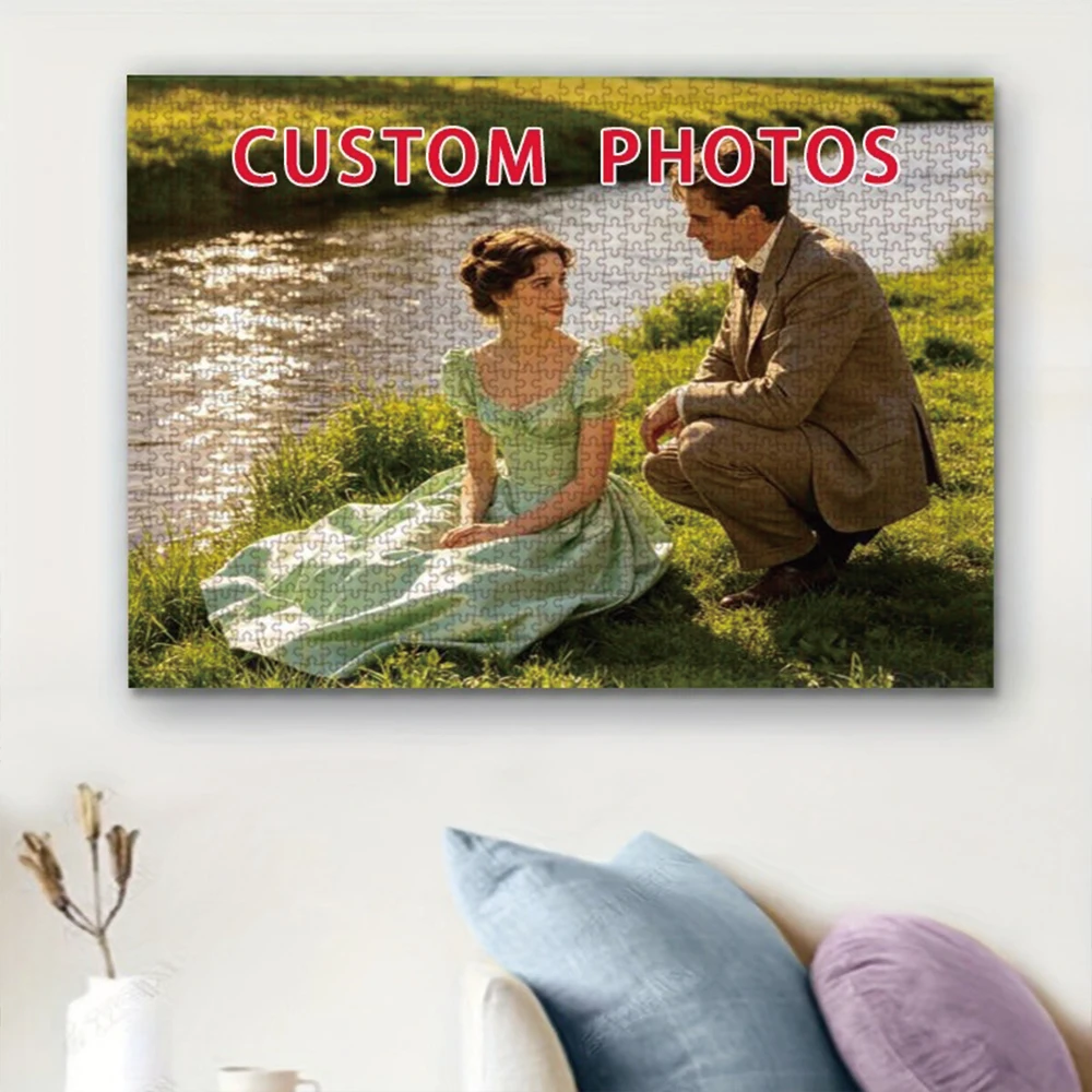 35/300/500/1031pcs Personalized Custom Photo Puzzle Couple Photos Father's Day Back To School Halloween Christmas New Year