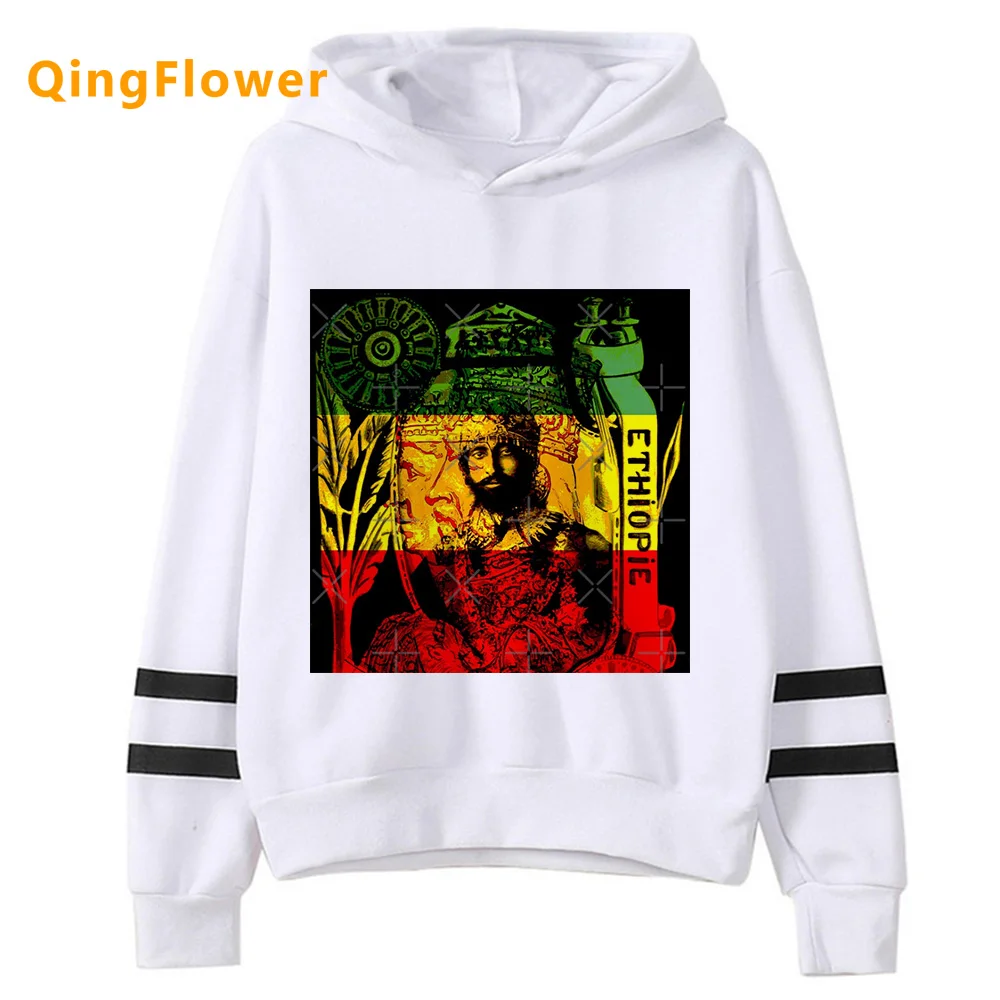 Ethiopia hoodies women long sleeve top Korean style Fleece anime Pullover pulls female Fleece clothes