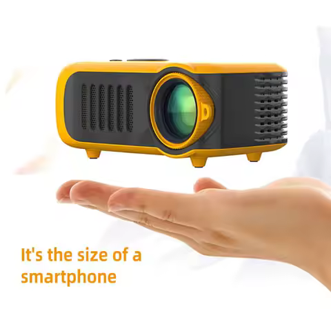 New A2000 Mini Projector, 1080P Support, Auto Keystone, 180&deg; Rotation, Portable Home Theater for Bedroom, Gift Idea.