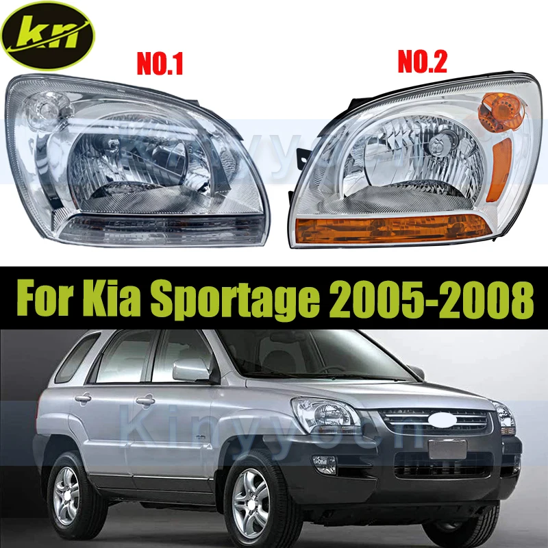 

Передний бампер автомобиля, фара для Kia Sportage 2005 2006 2007 2008, фара, фара