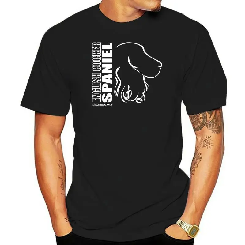 Print Round Neck Man TWILPROF T-Shirt Hunde ENGLISH COCKER SPANIEL Profil WILSIGNS Siviwonder Print T-Shirts