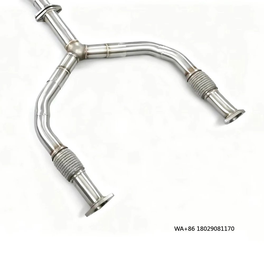 

Front Straight-Through Y-Pipe Brushed Finish Stainless Steel Downpipe for Q50 3.0T