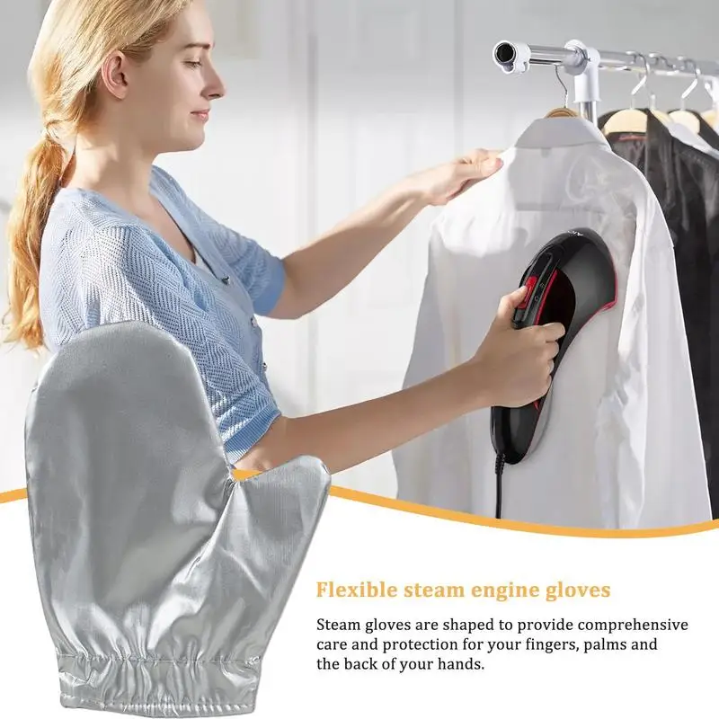 Garment Steamer Ironing Glove Waterproof Anti Steam Mitt Heat Resistant 3-Layer Protective Gloves for Clothes Steamers Mittens