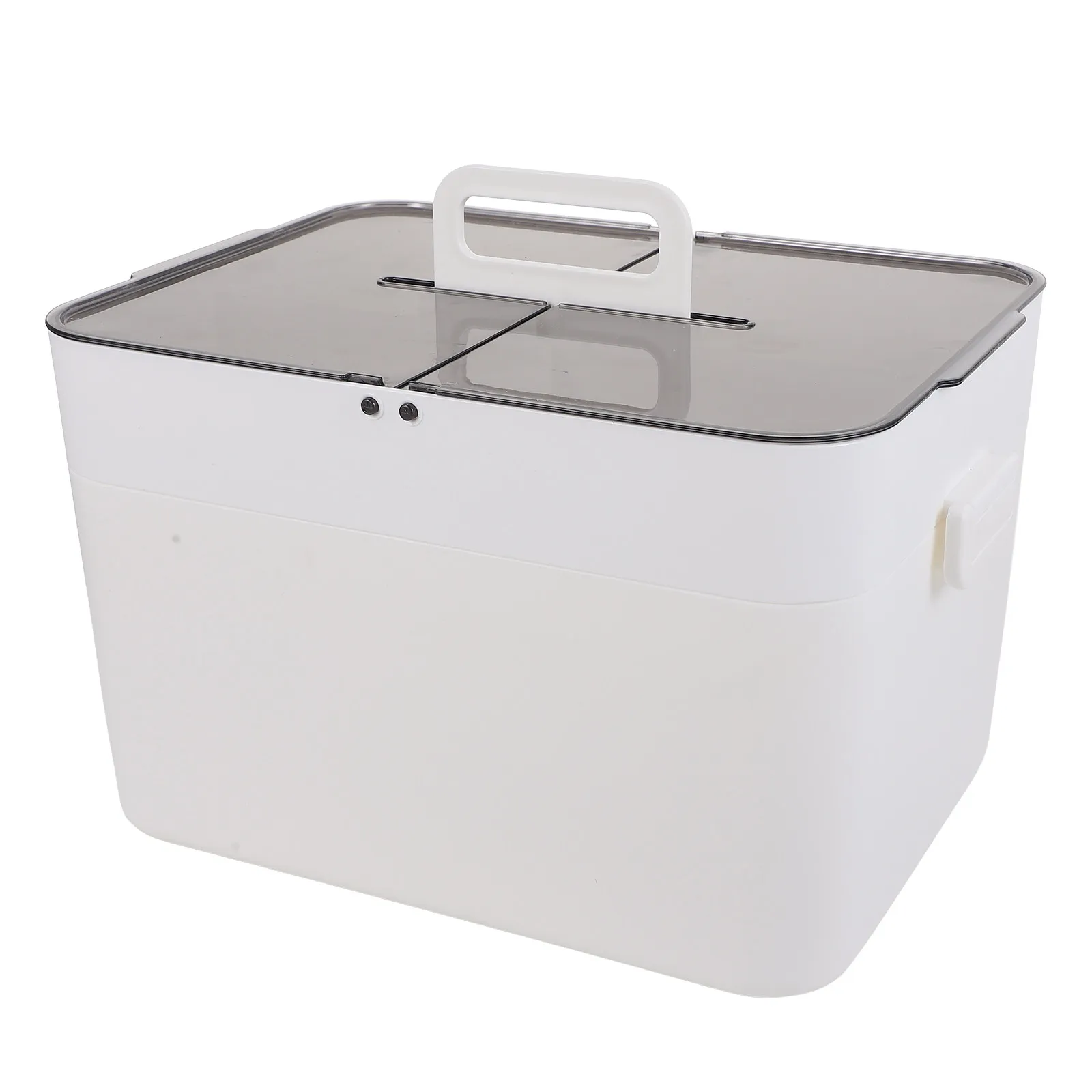 

1 шт. Большая двухслойная портативная аптечка с прозрачной крышкой и эргономичной ручкой для дома, офиса, школы и активного отдыха