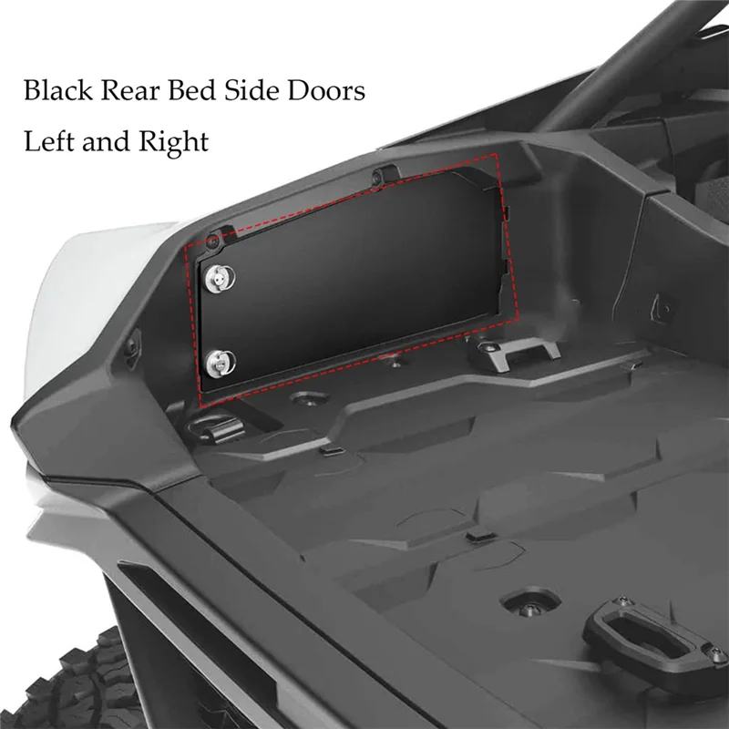 

AT92-Off-Road Motorcycle UTV Left And Right Sides Storage Door Cover Rear Cargo Box Cover Kit For Can-Am Maverick R 2024