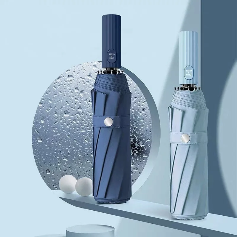 

Automatic Umbrella UV Black Glue Sunshade Men Women 10 Umbrella Bones Glue Sunscreen Anti-ultraviolet Sun