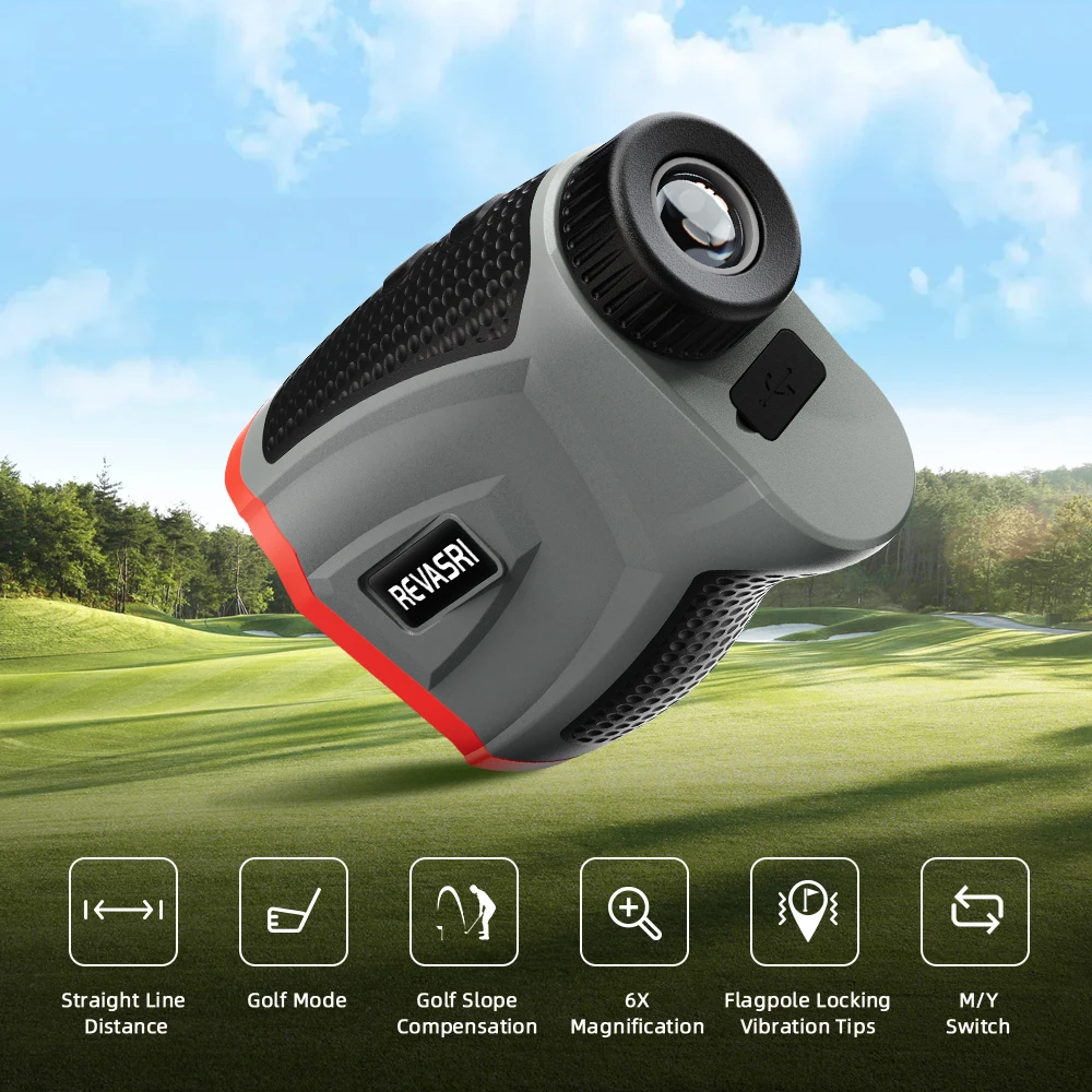 Télémètre laser 1090Yards pour le golf, télémètre de golf avec fonction de blocage du drapeau, compensation de pente par vibration et charge magnétique USB-C