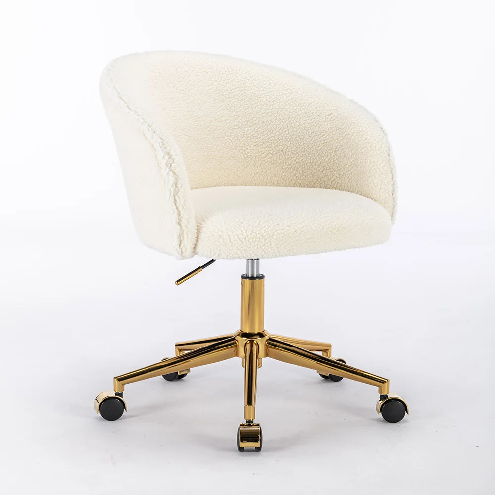 

Golden foot office chair, modern armchair, height adjustable, rotary cosmetic chair, for bedroom,set of 1